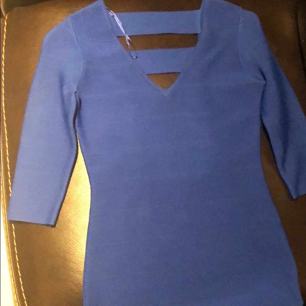 Blue mini dress